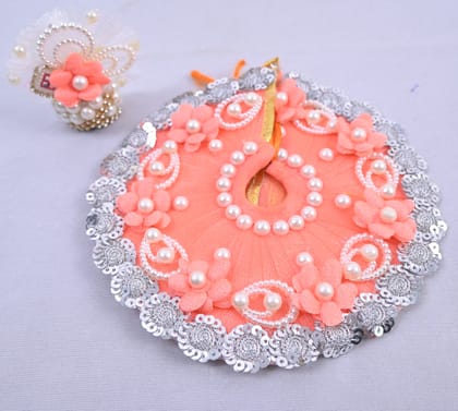 Peach Pearl Floral Designer Laddu Gopal Dress Set Peach Pearl Floral Designer Laddu Gopal Dress Set