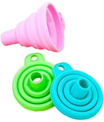 Silicone Gel Practical Collapsible Foldable Funnel Hopper Kitchen Tool Gadget