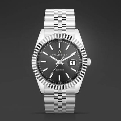 Exclusive 8811 Steel Black Gents Analog Watch