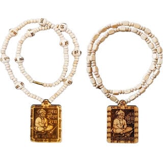 Abhimantrit-Bageshwardham Mala Hanuman Ji Tulsi Mala Beads Wood Necklace Abhimantrit-Bageshwardham Mala Hanuman Ji Tulsi Mala Beads Wood Necklace