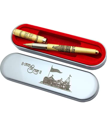 Srpc Jai Shree Ram Ayodhya Mandir Engraved On Metal Body Ballpoint Pen New In Box