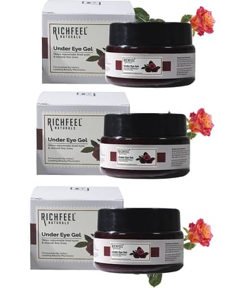 Richfeel Under Eye Gel 50 Gms Pack of 3 Eye Mask 150 g