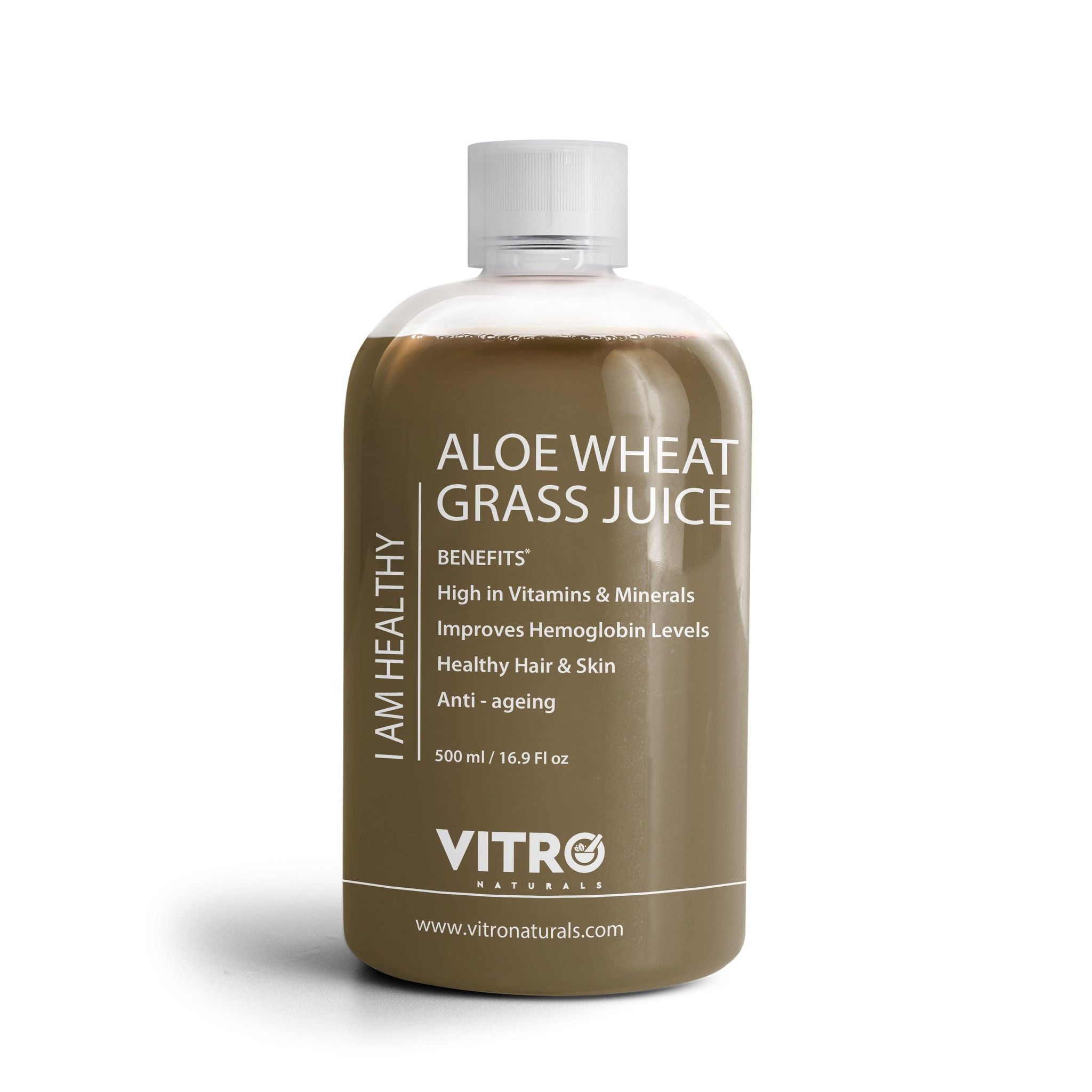 Vitro Aloe Wheatgrass Juice 500ml | Ayurvedic Detox Drink for Liver Cleanse, Digestion, Blood Purification & Metabolism | 82% Aloe Vera juice & 15% Wheatgrass Juice-1 Unit : ₹ 325 @ 19%
