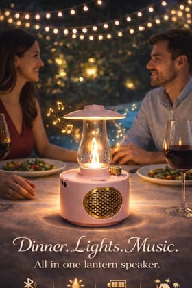 Portable Bluetooth Lantern Speaker with Warm LED Light | Wireless Music Speaker for Indoor & Outdoor, Camping, Bedroom & Party Use Portable Bluetooth Lantern Speaker with Warm LED Light | Wireless Music Speaker for Indoor & Outdoor, Camping, Bedroom & Party Use