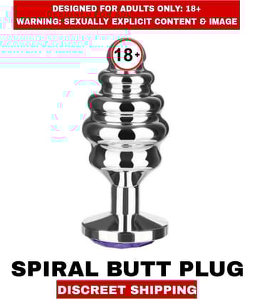 ADULT SEX TOYS SPIRAL STEEL METAL BUTT ANAL BEADS PLUG For UNISEX