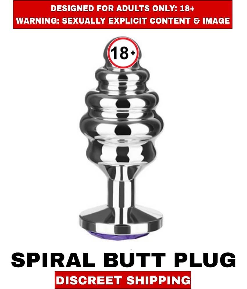 ADULT SEX TOYS SPIRAL STEEL METAL BUTT ANAL BEADS PLUG For UNISEX