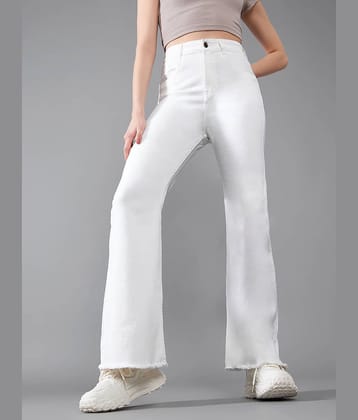 Dolce Crudo - White Denim Bootcut Women's Jeans ( Pack of 1 )
