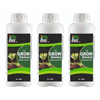 EBS GrowGenius Gibberellic Acid 0.001 L the plant growth and improves plant health and sustained productivity (3 Litre (1000mlx3))