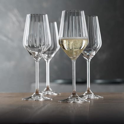 Lifestyle CRYSTAL FLUTE GLASS - SET OF 4 - MADE IN GERMANY