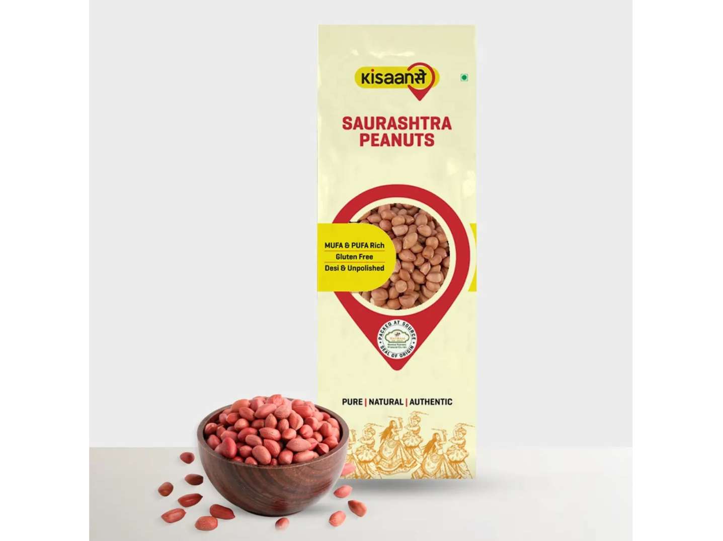 KisaanSay Saurashtra Peanuts - 1000 Gram