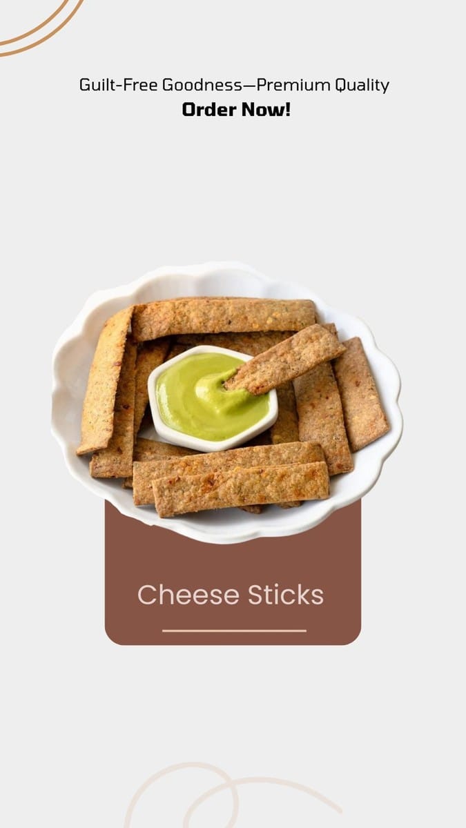 Kadhali Gluten-Free Cheese Sticks (100g) | Onion, Garlic & Herb Seasoning | Savory Snack