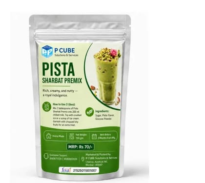 P CUBE Pista Sharbat Premix 150 gm P CUBE Pista Sharbat Premix 150 gm