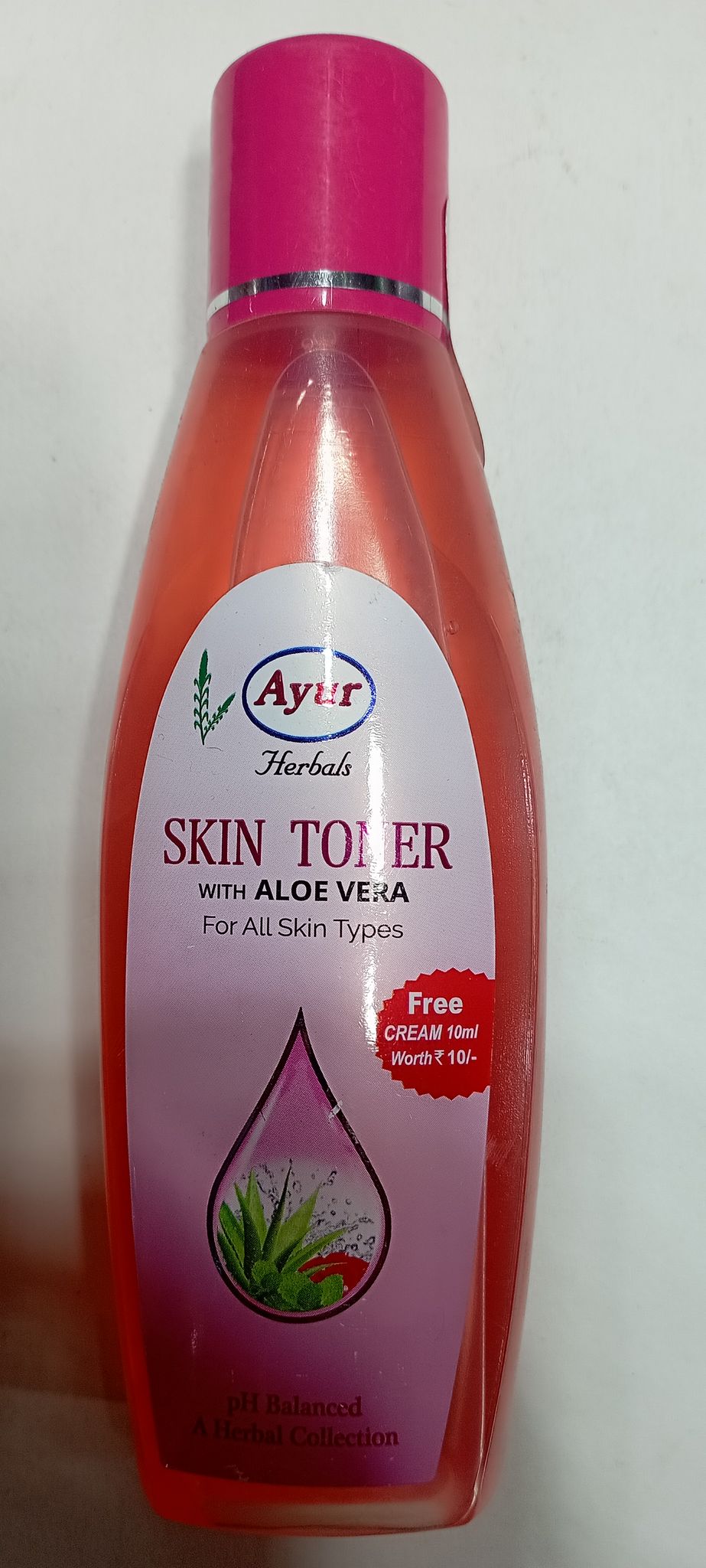Ayur herbals skin toner with aloe vera for all skin types 100g
