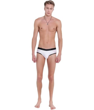 La Intimo Pack of 1 Polyester Briefs For Men's ( White )