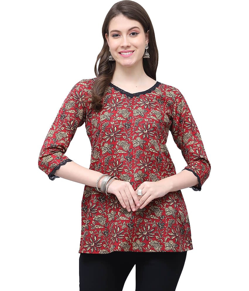 Cotton Blend Short Kurti For Women (Pack of 1)