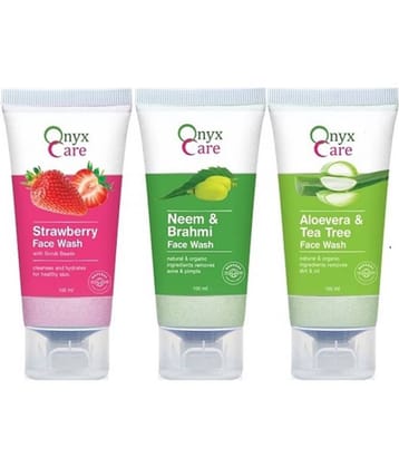Onyx Care - Skin Inflammation Reducing Face Wash + Scrub For All Skin Type ( Pack of 3 )