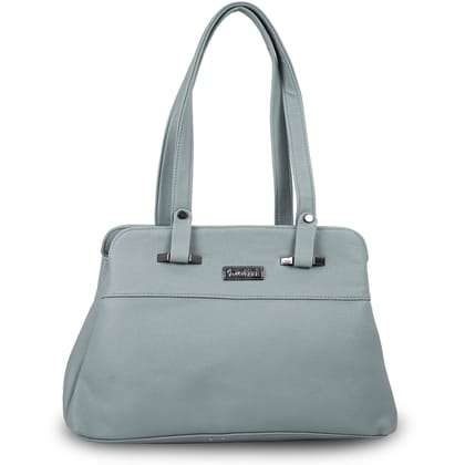 Jothi Sena Premium Women's Handbag | Multi-Compartment Synthetic Leather Tote | Saffiano-Style Texture | Matte Finish | Soft Base | Cadet Blue