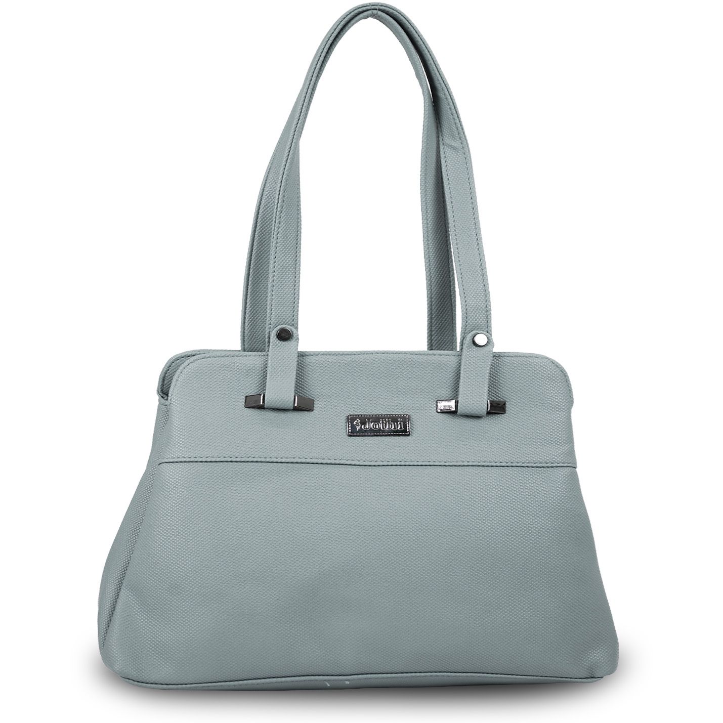 Jothi Sena Premium Women's Handbag | Multi-Compartment Synthetic Leather Tote | Saffiano-Style Texture | Matte Finish | Soft Base | Cadet Blue