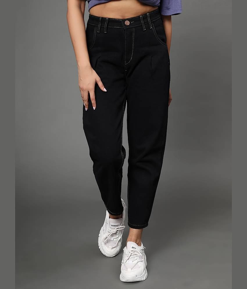 AngelFab - Black Denim Jogger Women's Jeans ( Pack of 1 )