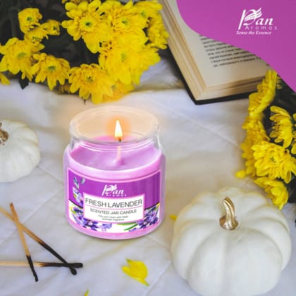 Jar Glass Candle With Lid – Fresh Lavender (85g)-Fresh Lavender