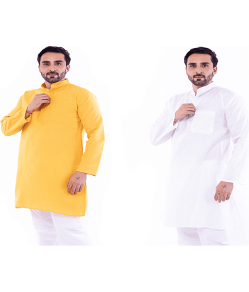 DESHBANDHU DBK Multi Cotton Kurta Pack of 2