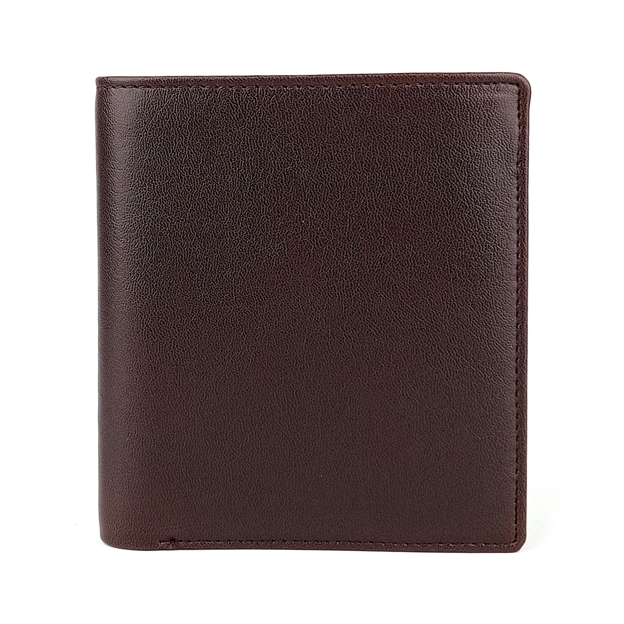 Hemener Men Dark Brown  Genuine Leather Wallet