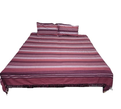 Dhaga Vishwas Ka Handloom Cotton Bedsheet with Pillow