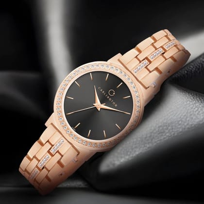 Iconic 2037 Black Analog Womens Watch