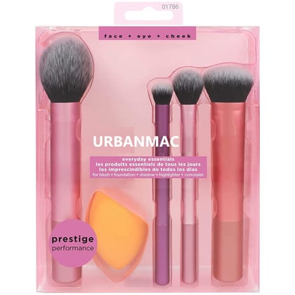 URBANMAC Artist Essentials Complete Face Makeup Brush Set for Makeup Artist Inspired Looks, 5 Count (Pack of 1) MULTICOLOR URBANMAC Artist Essentials Complete Face Makeup Brush Set for Makeup Artist Inspired Looks, 5 Count (Pack of 1) MULTICOLOR - MULTIC