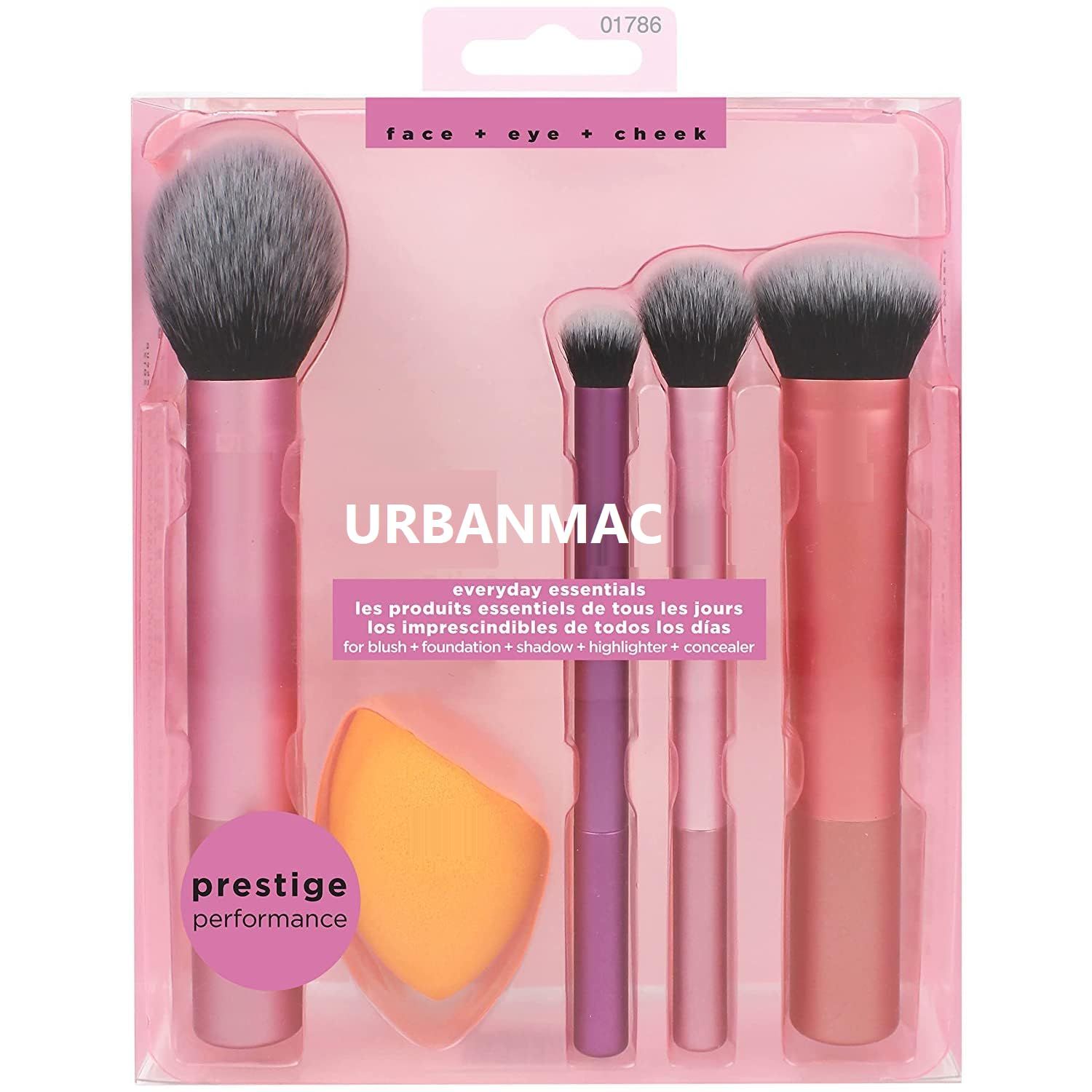 URBANMAC Artist Essentials Complete Face Makeup Brush Set for Makeup Artist Inspired Looks, 5 Count (Pack of 1) MULTICOLOR URBANMAC Artist Essentials Complete Face Makeup Brush Set for Makeup Artist Inspired Looks, 5 Count (Pack of 1) MULTICOLOR - MULTIC