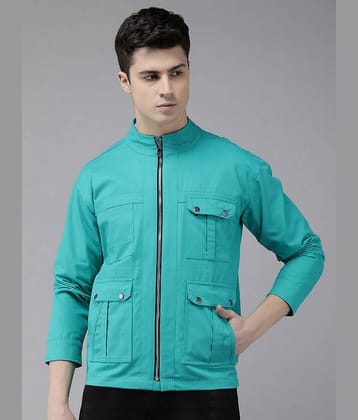 VOXATI Denim Men's Denim Jacket - Olive ( Pack of 1 )