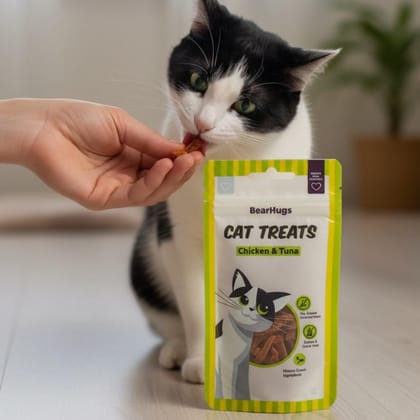 BearHugs Chicken & Tuna Non Veg Treats for Cats