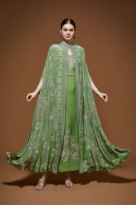 Pale Green Kaftan-XS