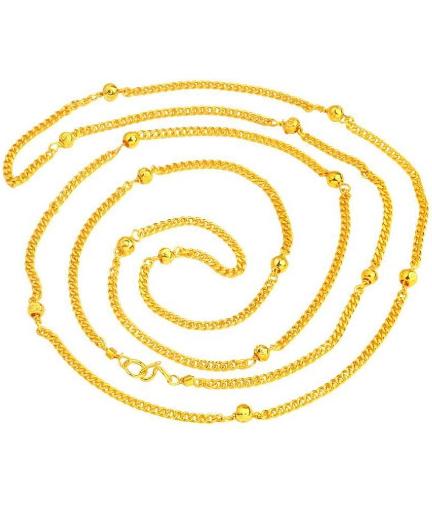 Shining Jewel 22kt Gold Plated Chain ( Set of 1 )