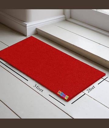 AMRO Beautility Needs - Anti-skid Rubber Door Mat ( 40 X 60 cm ) Single - Red