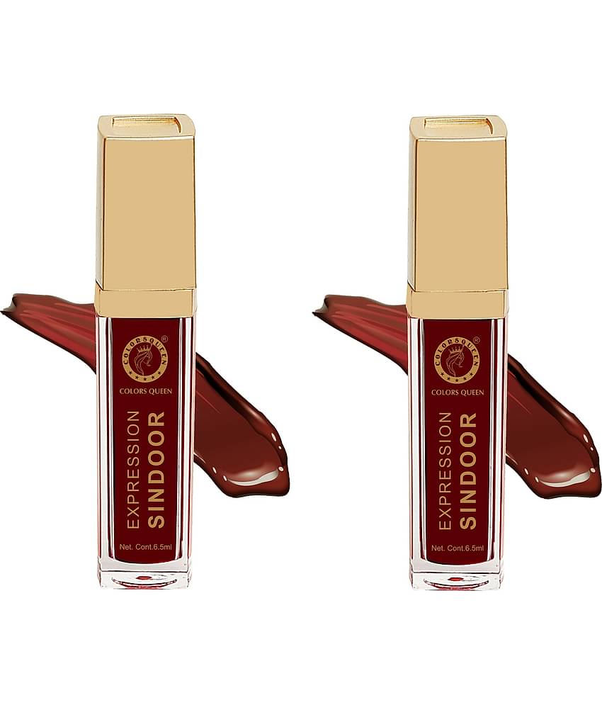 Colors Queen Waterproof Expression Matte Sindoor Maroon - Pack of 2