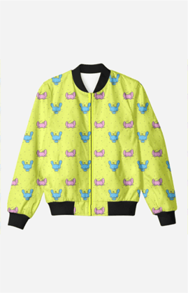 Bomber Jacket (Men) - Psychedelic Bunny