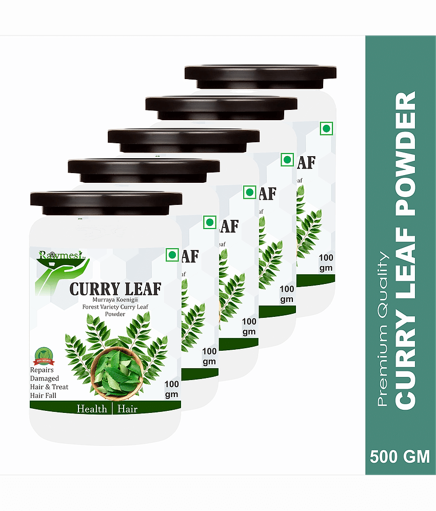 Rawmest Curry Leaf For Health & Hair Growth Powder 500 Gm Pack of 5