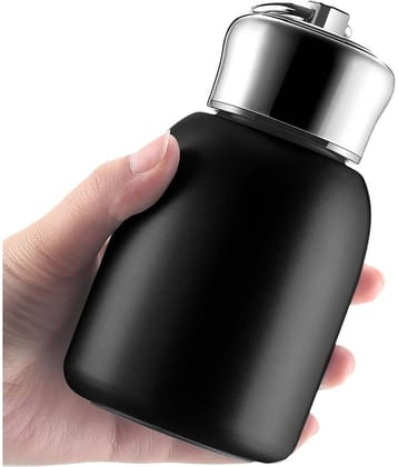 THR3E STROKES Black Steel School Water Bottle 350 mL ( Set of 1 )