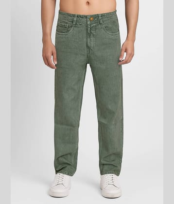plounge Clean Look Men's Jeans - Green ( Pack of 1 )