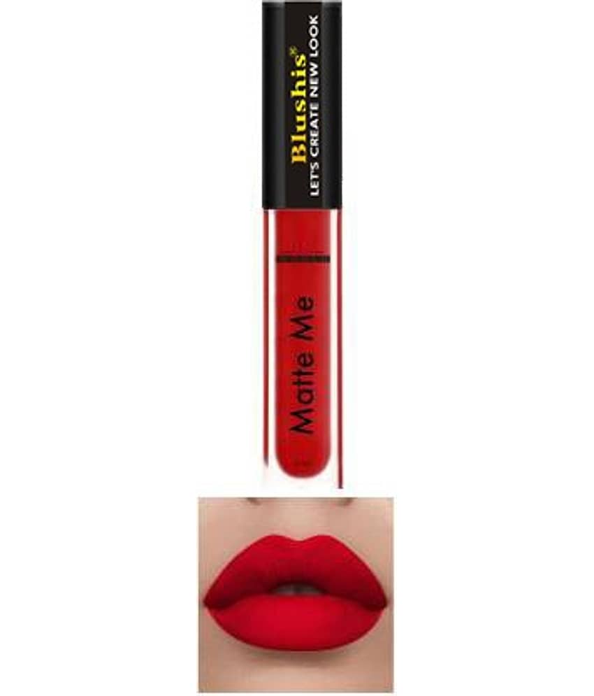 BLUSHIS High Pigmentation Red Super Matte Hydrating Liquid Lipstick Combo