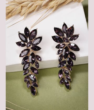 Scintillare by Sukkhi Purple Danglers Earrings ( Pack of 1 )