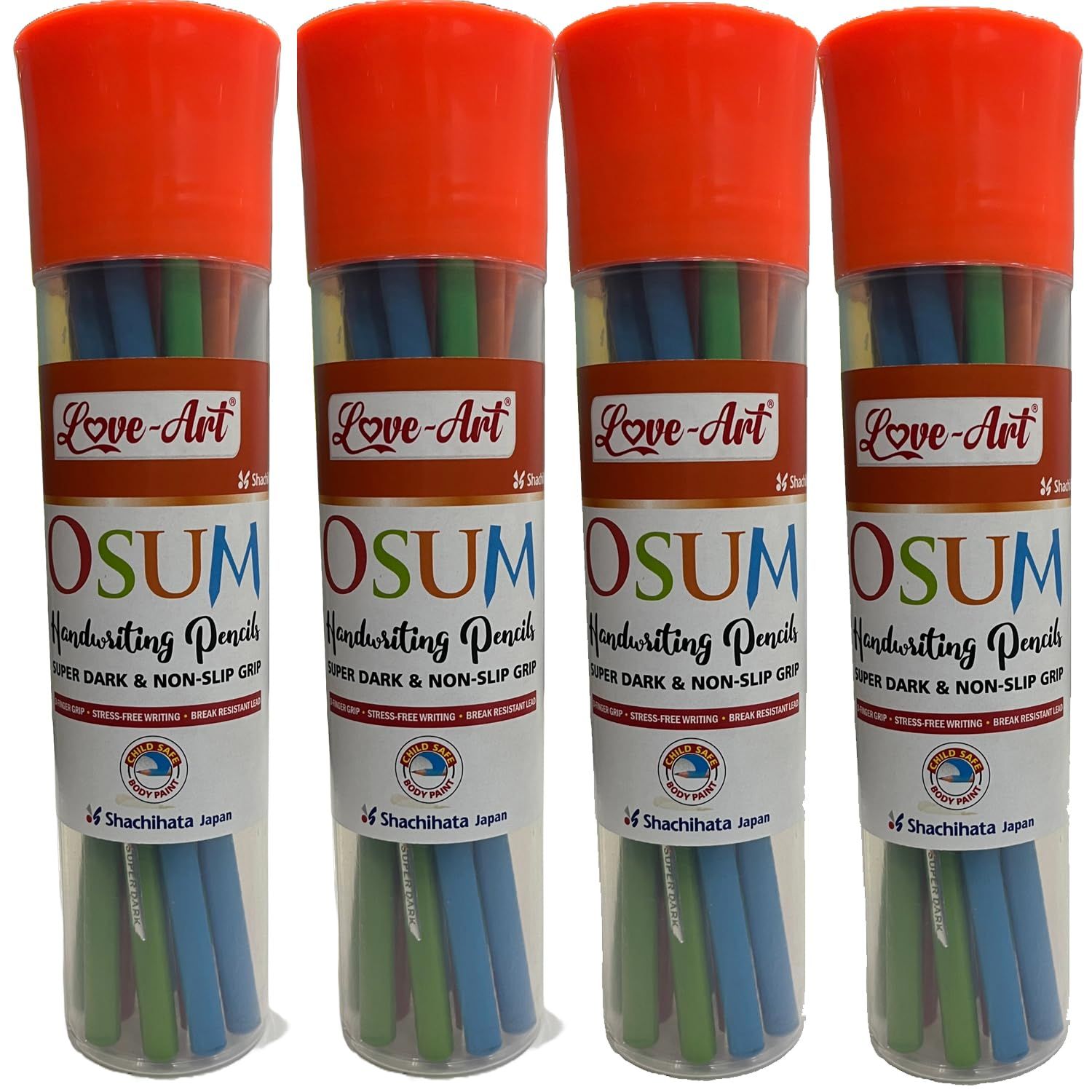 Artline Osum Triangular 80 Pencils (4 JARS) | For Brake Free Extra Dark Writing
