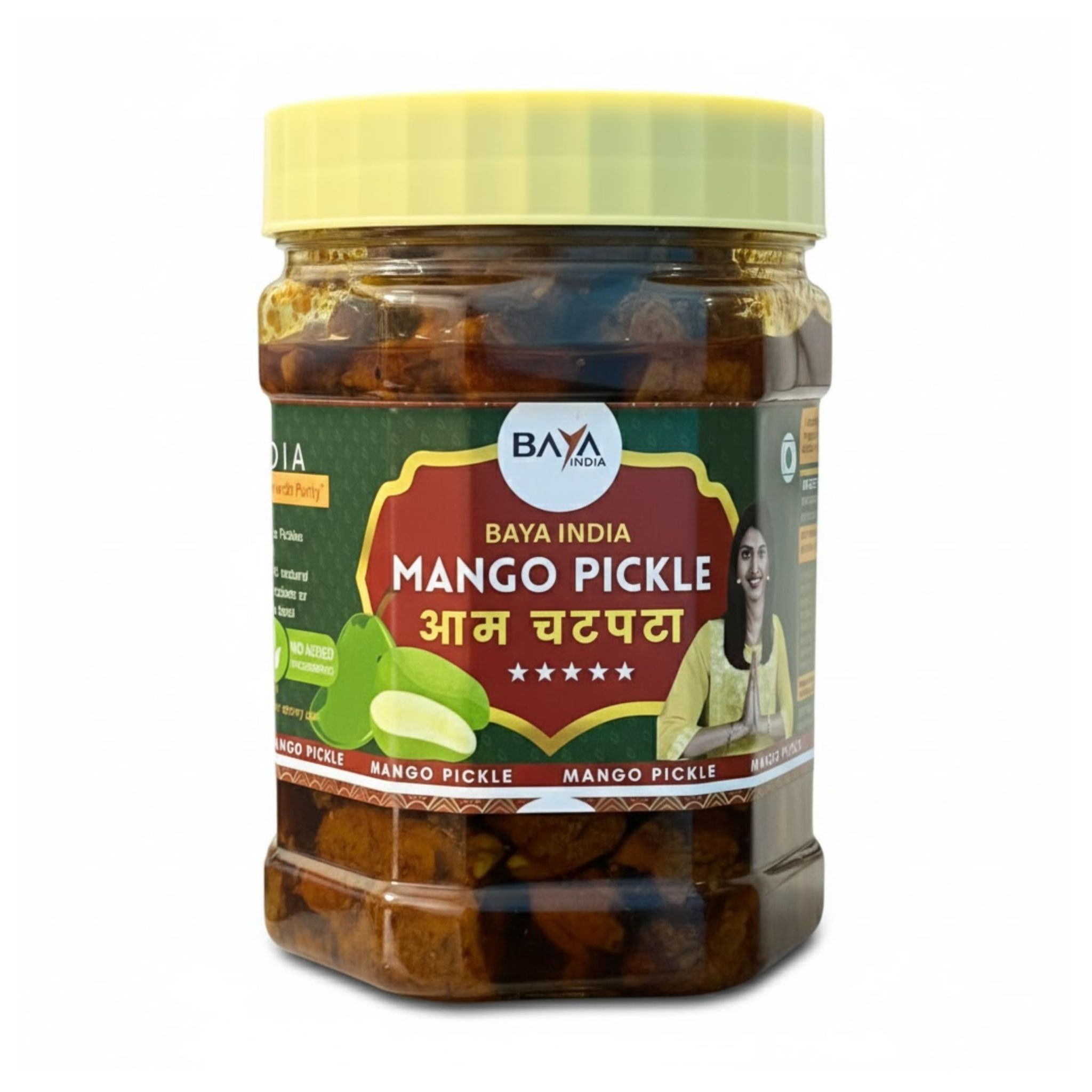 Baya India Mango Chatpata Pickle | 350g | Homemade Spicy & Tangy Aam ka Achar | Authentic Indian Pickle | No Preservatives