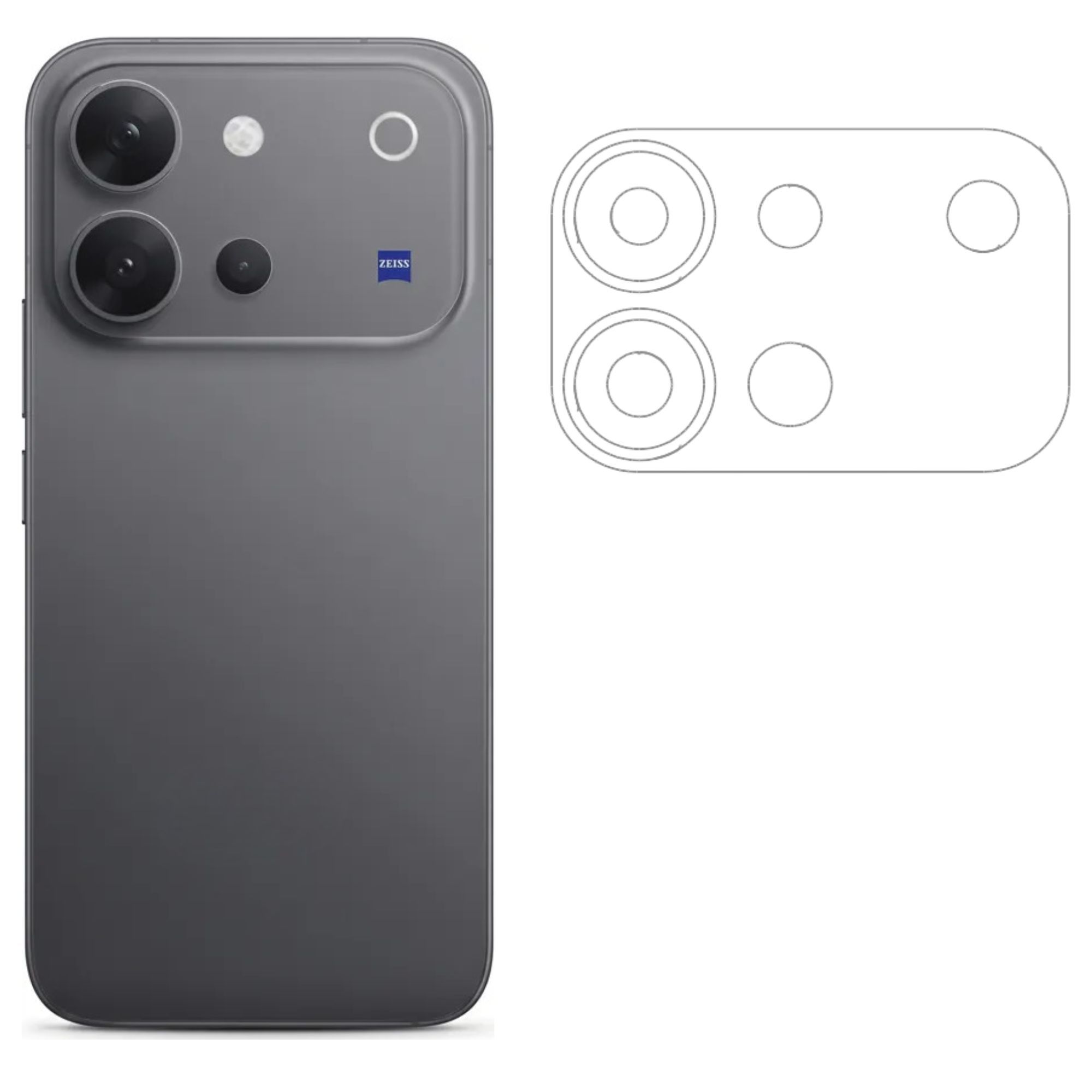 ISAAK Back Camera Lens Protector compatible for Vivo V80 (Pack of 1)
