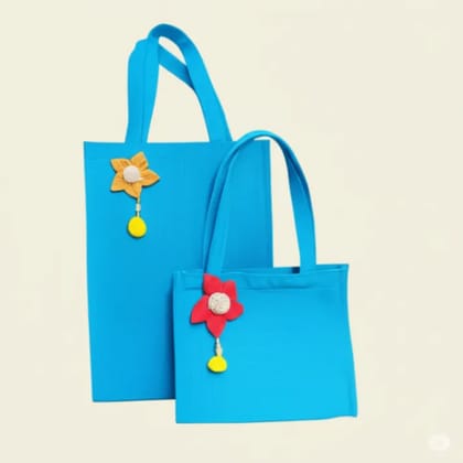 Firozi Jute Home Decor Storage Bag