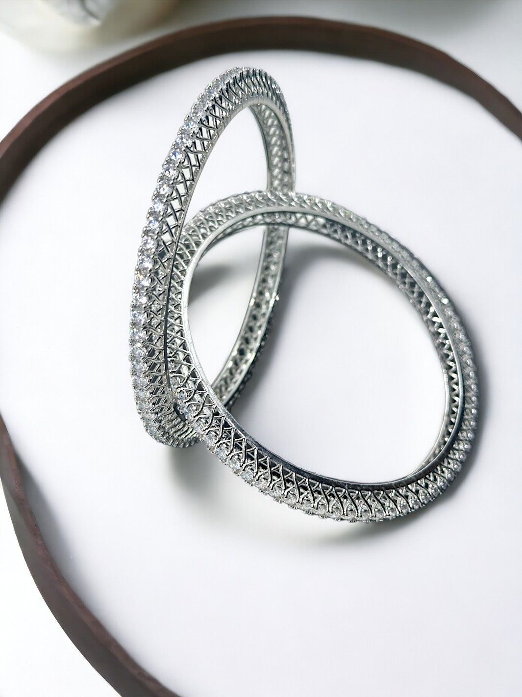 Silver Eternity Bangles-Pack of 1
