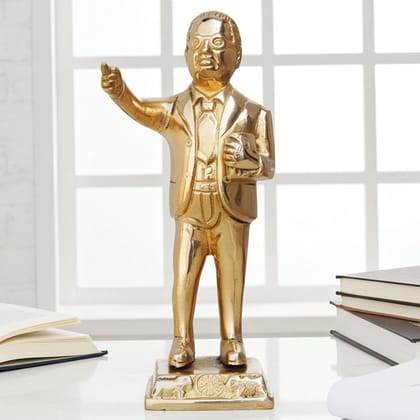 Brass Showpiece Ambedker Ji Statue - Ideal Gift for Inspiration Lovers, Height : 7 Inch (BSMAS327 A)
