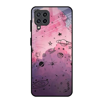 Space Doodles Glass Case for Samsung Galaxy M32