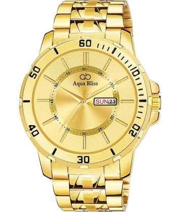AQUA BLISS - Gold Stainless Steel Analog Men's Watch